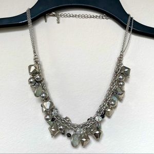 New York & Company Silver Bangle Necklace